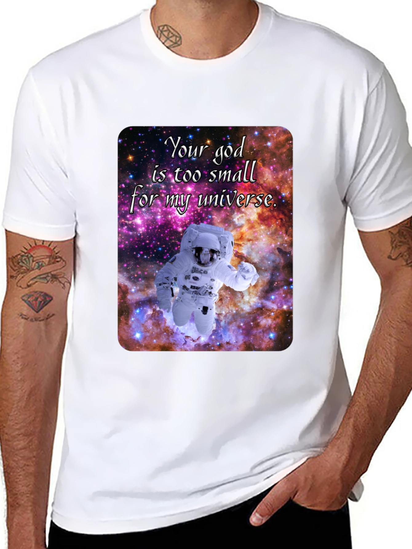 Cosmic Astronaut T-Shirt - Your God is Too Small