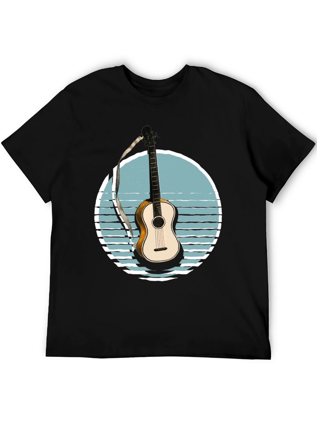 Guitar Sunset Graphic T-Shirt
