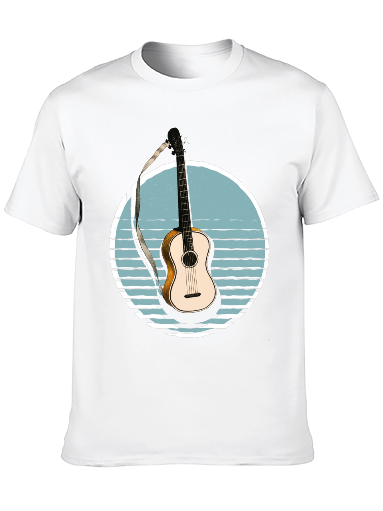 Guitar Sunset Graphic T-Shirt