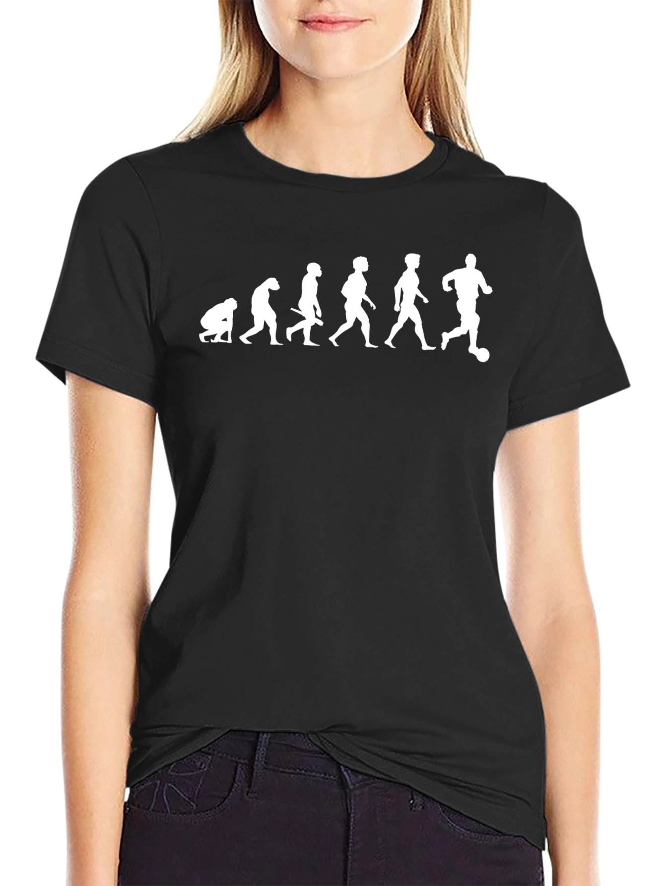Evolution of Soccer Black T-Shirt