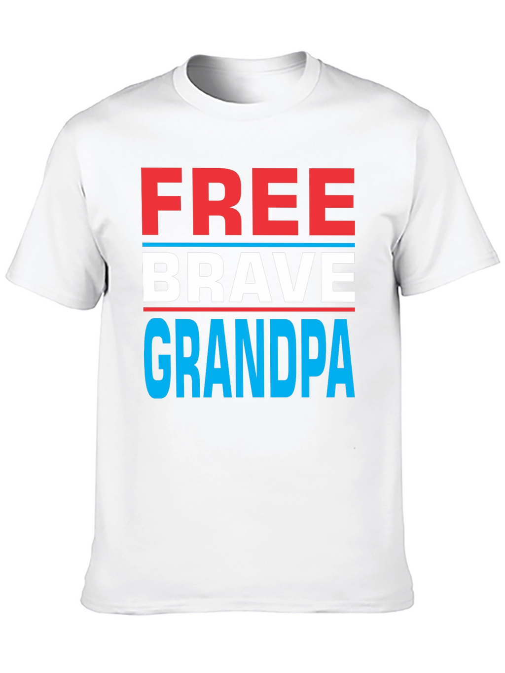 Free Brave Grandpa Graphic T-Shirt - Patriotic Design