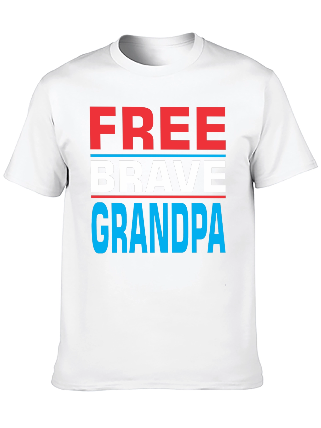 Free Brave Grandpa Graphic T-Shirt - Patriotic Design