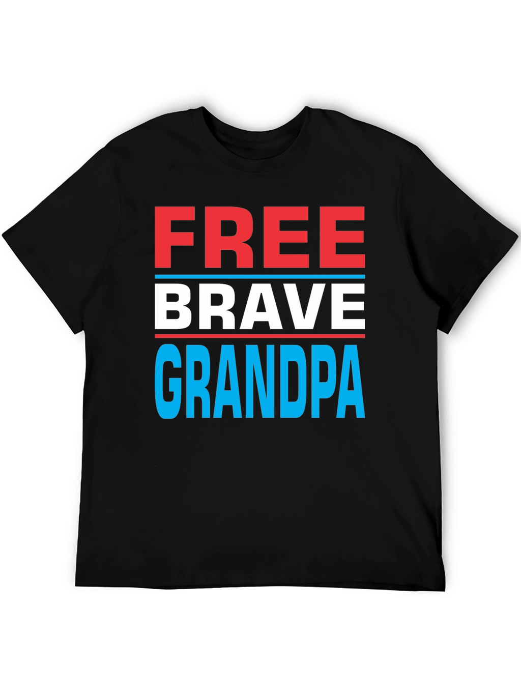 Free Brave Grandpa Graphic T-Shirt - Patriotic Design
