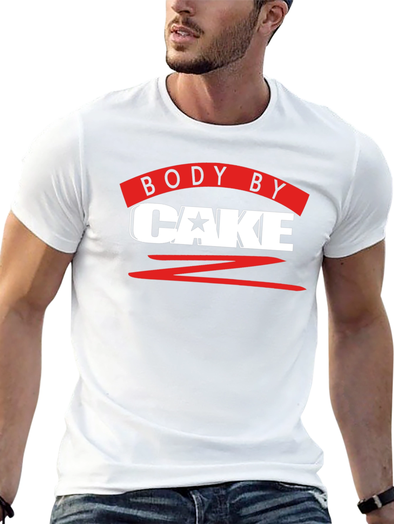 Body By Cake T-Shirt - Funny Workout Tee