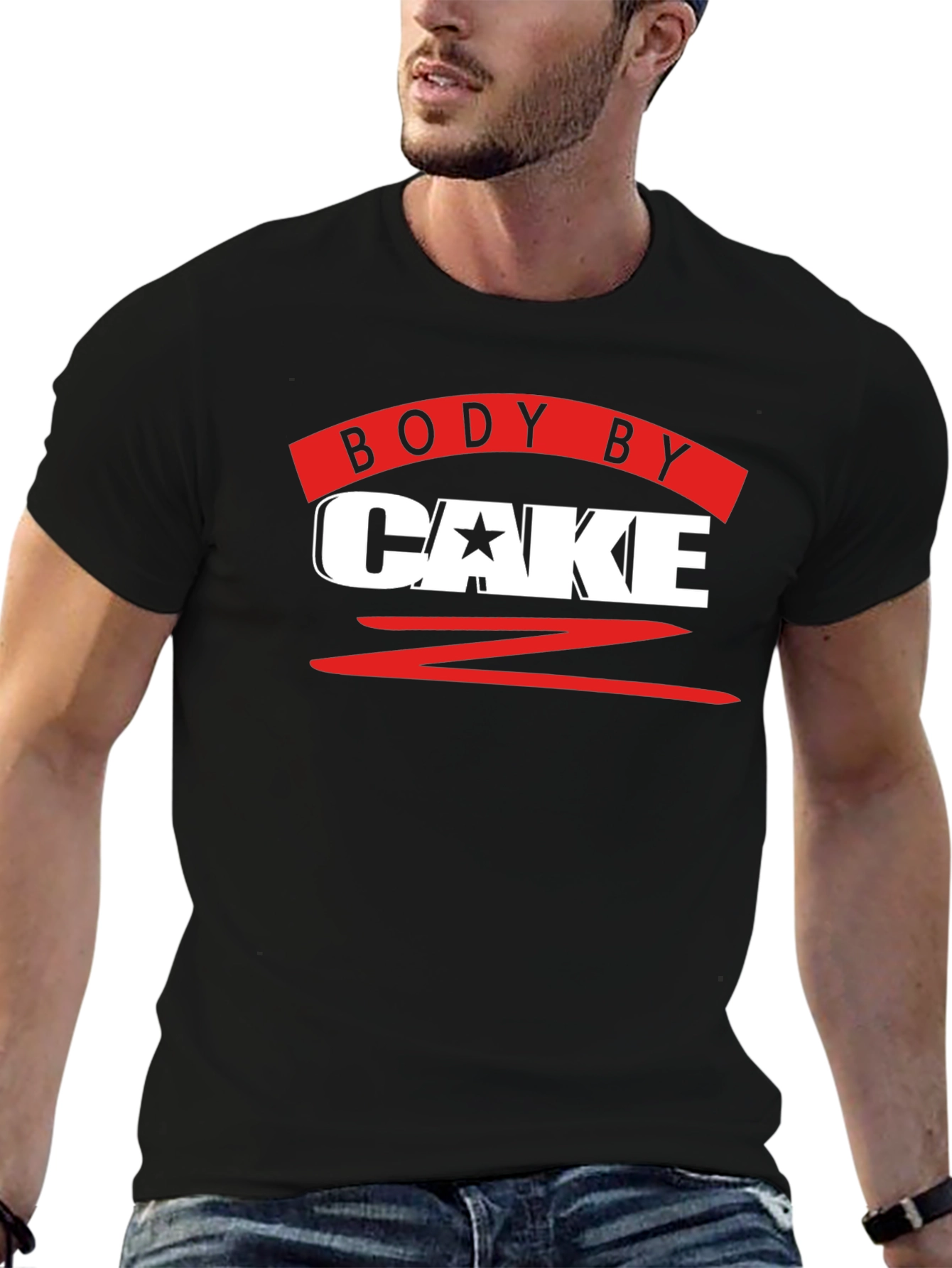 Body By Cake T-Shirt - Funny Workout Tee