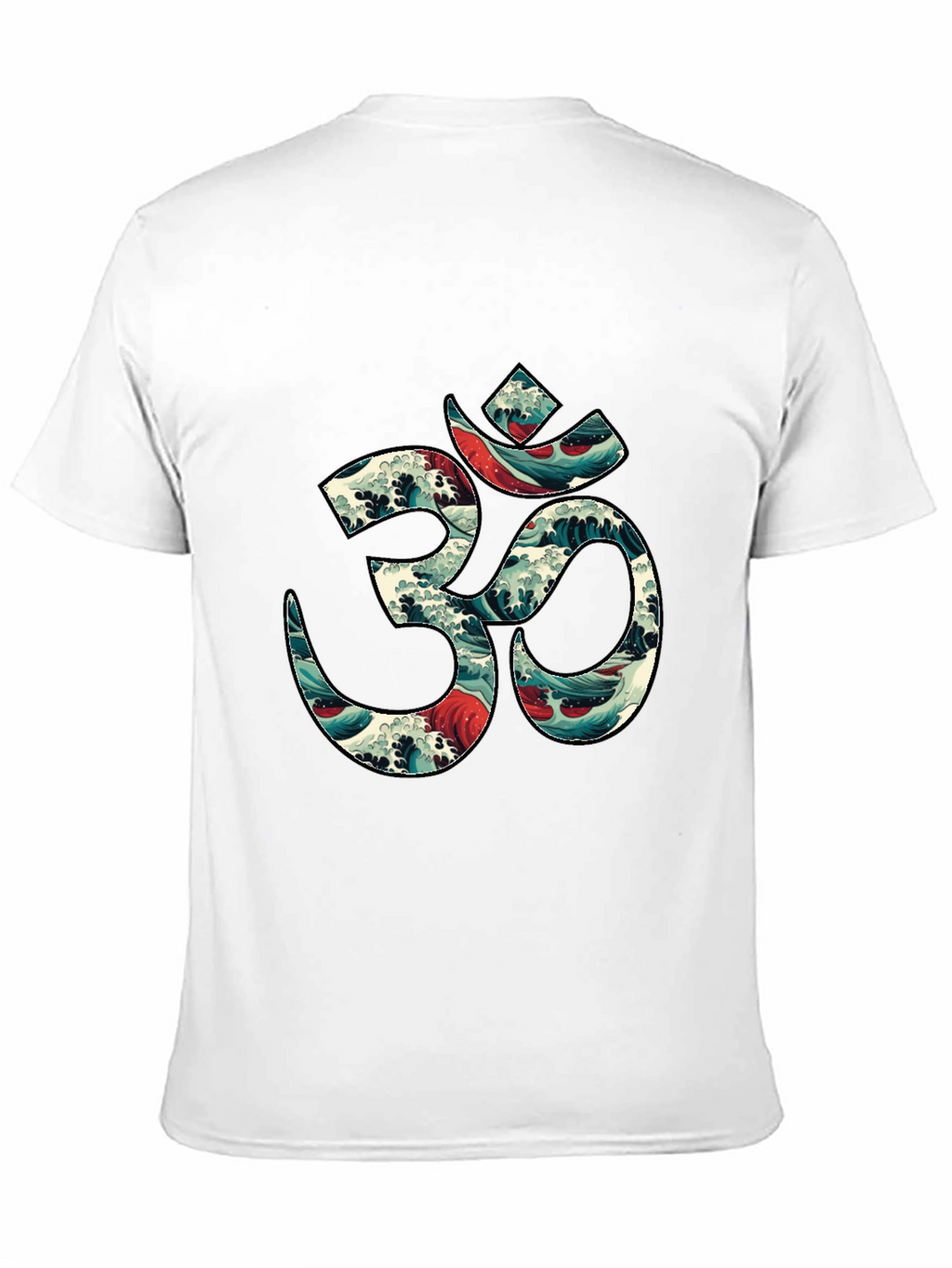 Om Wave Art Graphic Tee - Stylish Black T-Shirt