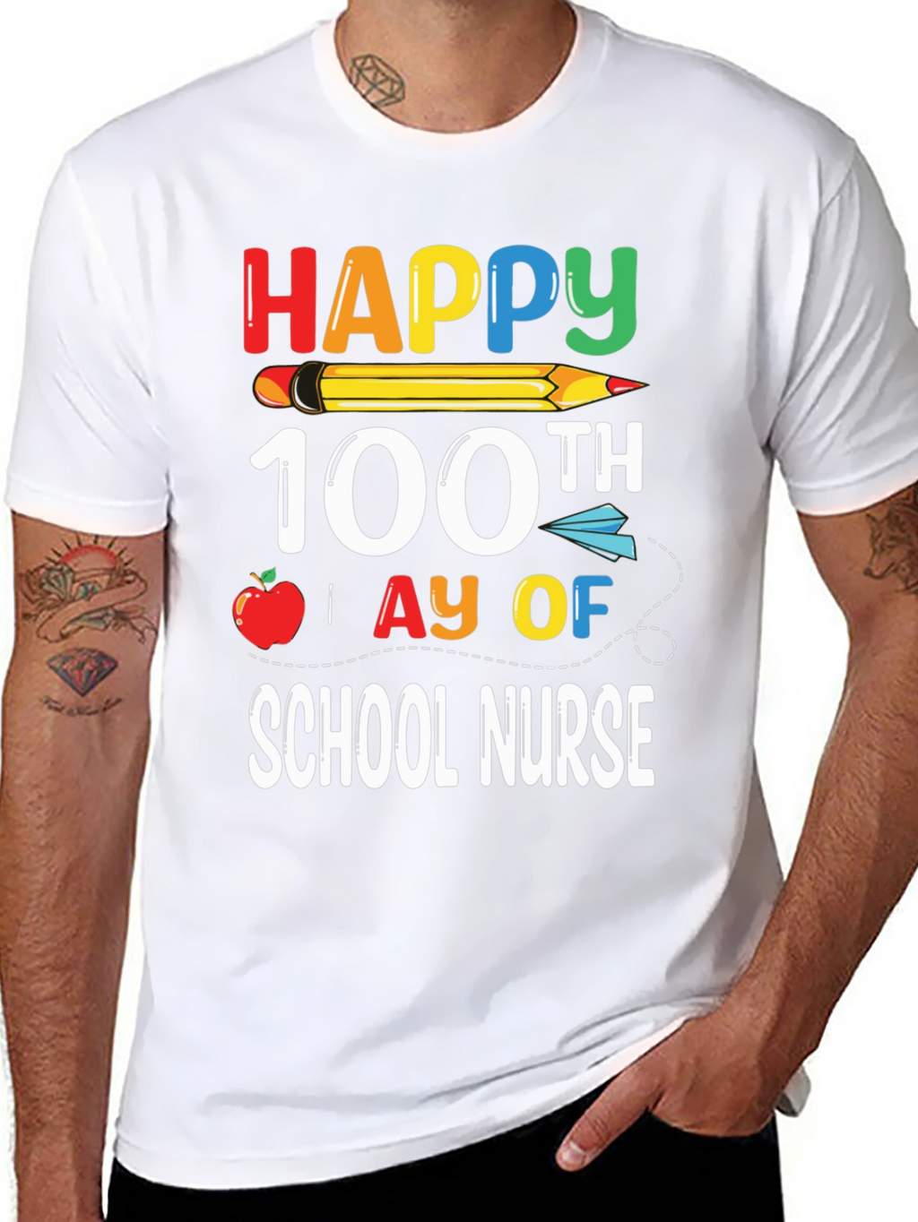 Happy 100th Day of School Nurse T-Shirt