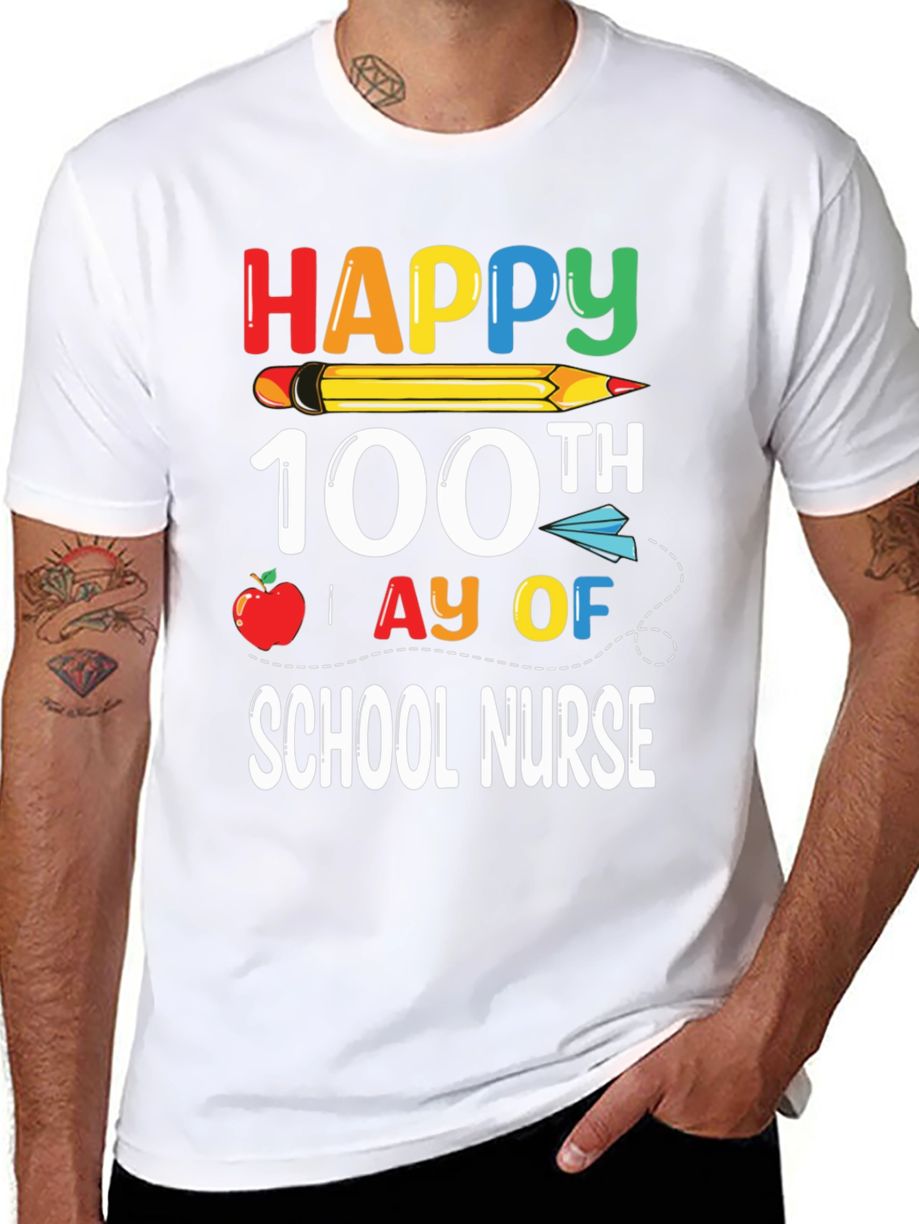 Happy 100th Day of School Nurse T-Shirt