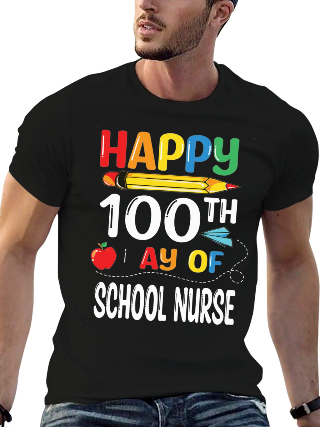Happy 100th Day of School Nurse T-Shirt