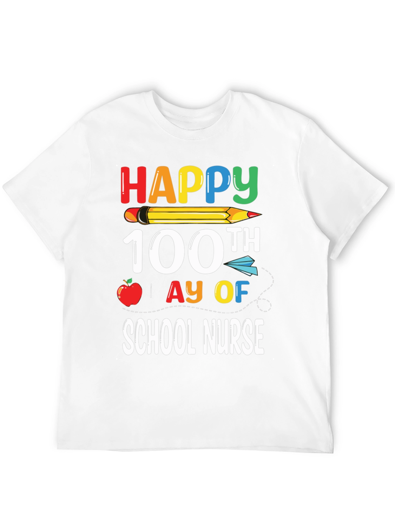Happy 100th Day of School Nurse T-Shirt