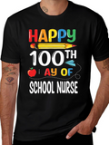 Happy 100th Day of School Nurse T-Shirt