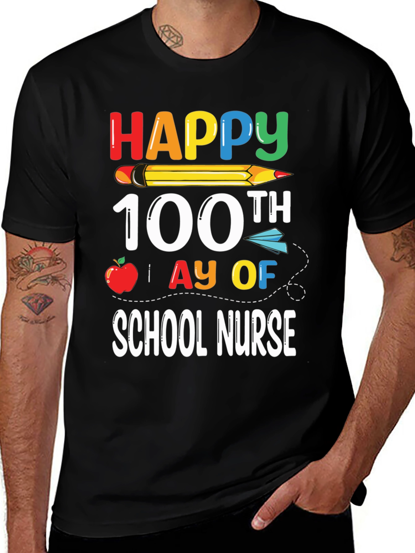 Happy 100th Day of School Nurse T-Shirt