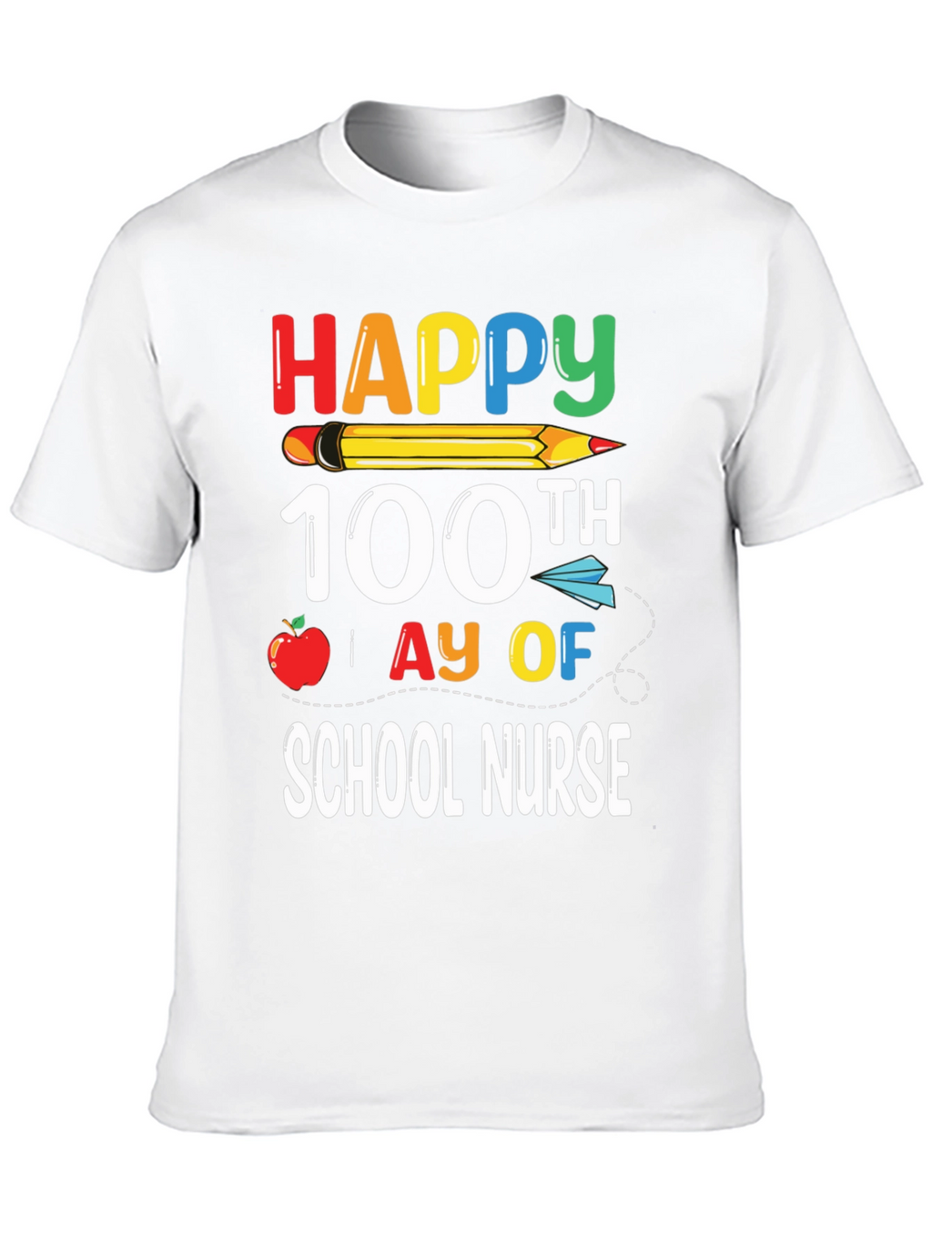 Happy 100th Day of School Nurse T-Shirt