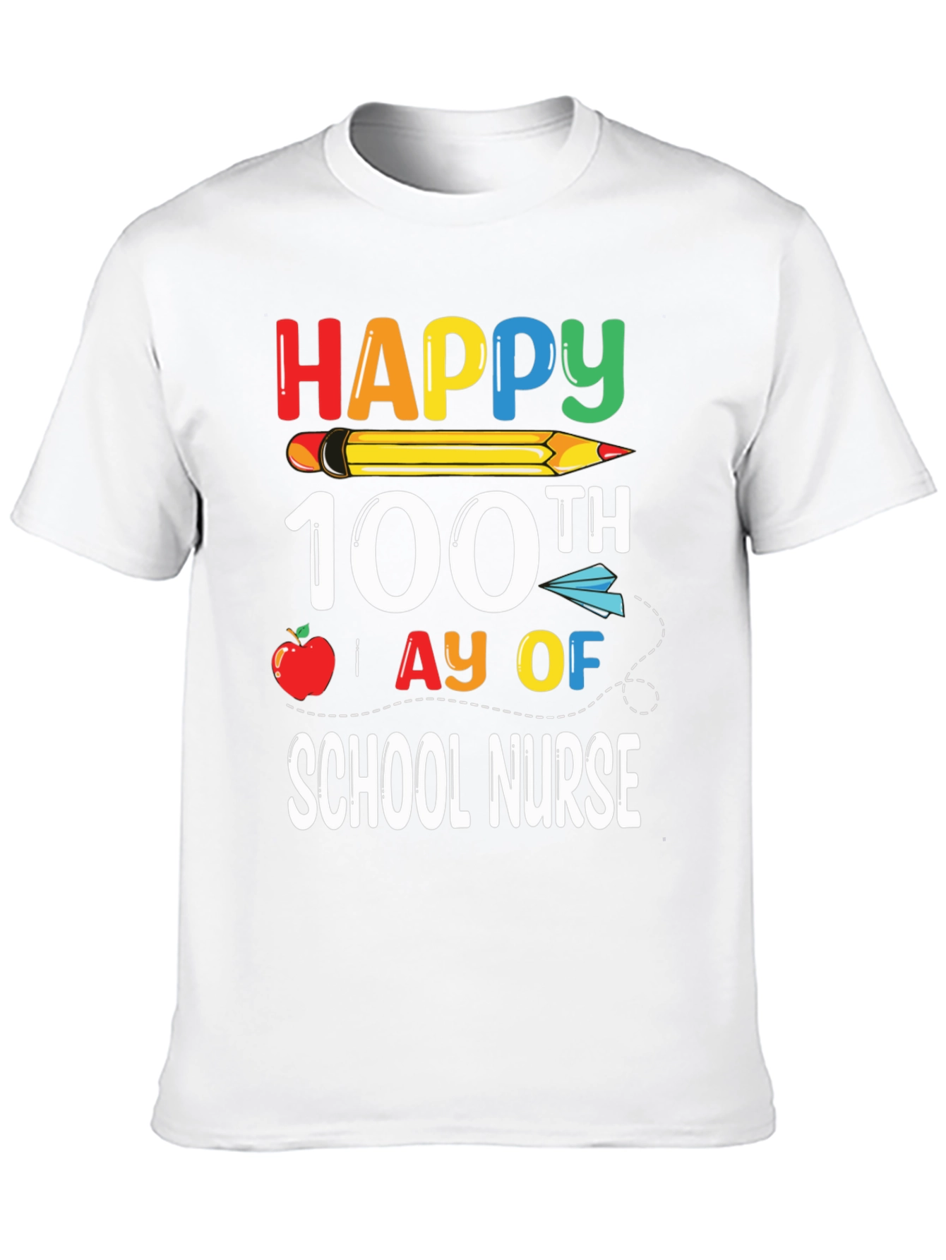 Happy 100th Day of School Nurse T-Shirt