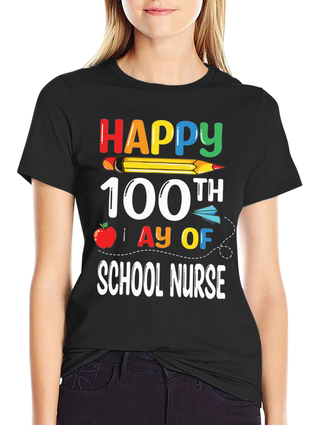 Happy 100th Day of School Nurse T-Shirt