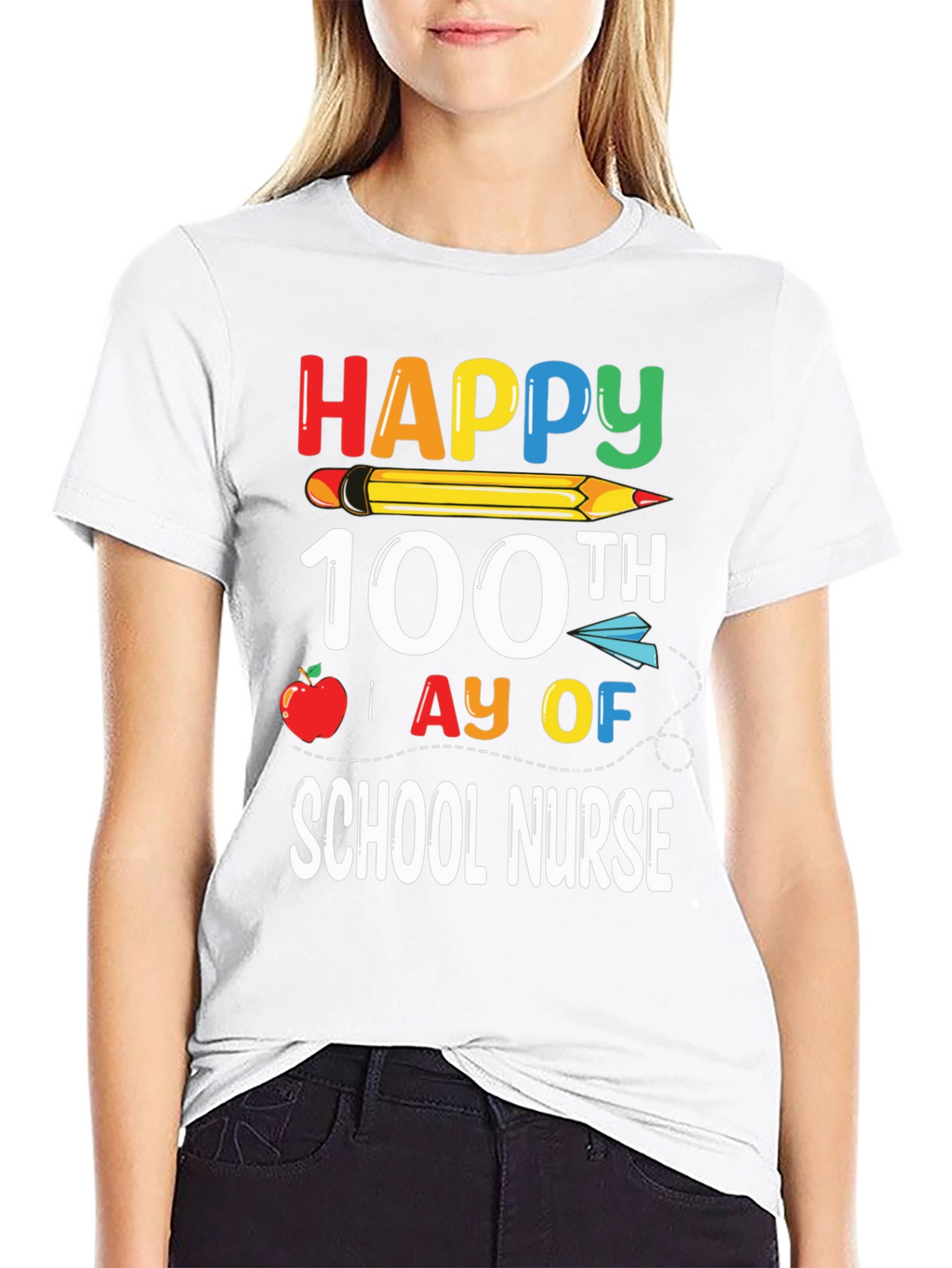 Happy 100th Day of School Nurse T-Shirt