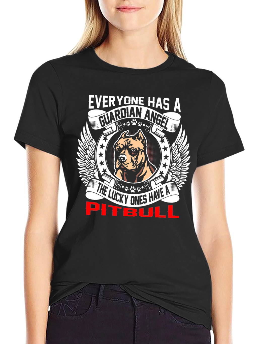 Guardian Angel Pitbull T-Shirt - Lucky Ones