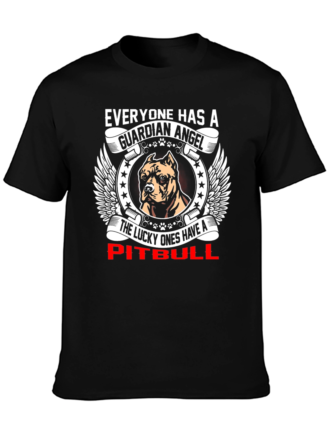 Guardian Angel Pitbull T-Shirt - Lucky Ones