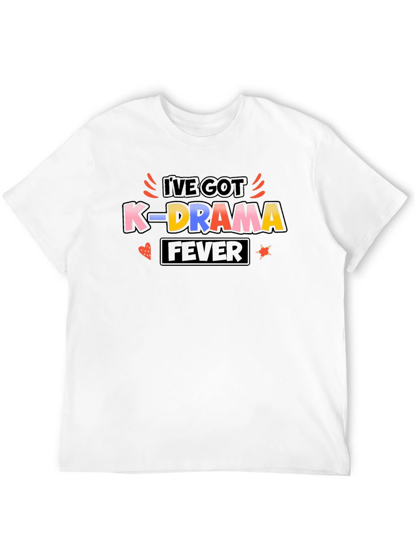 K-Drama Fever Graphic T-Shirt - Black