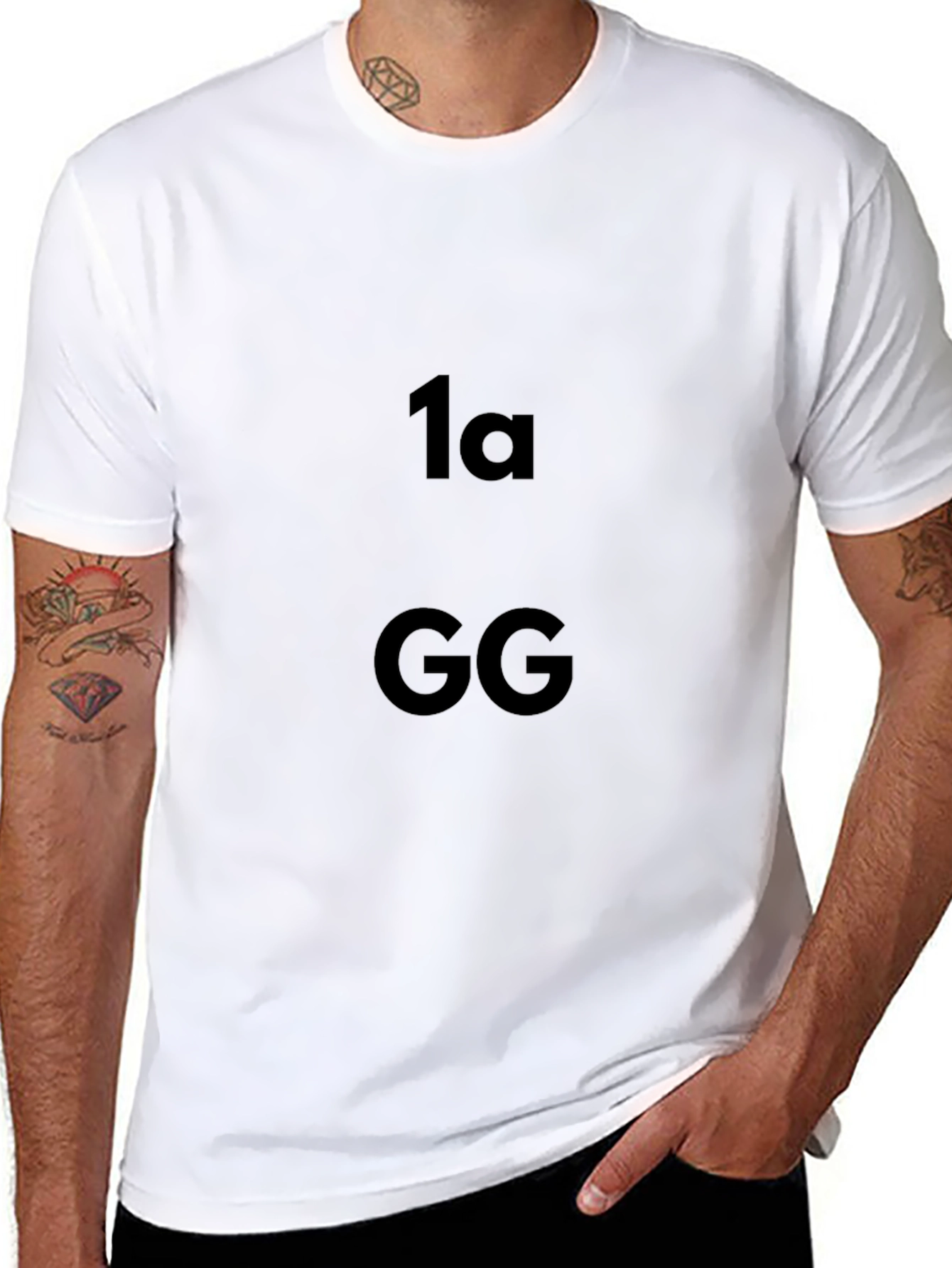 Black T-Shirt with 1a GG Graphic