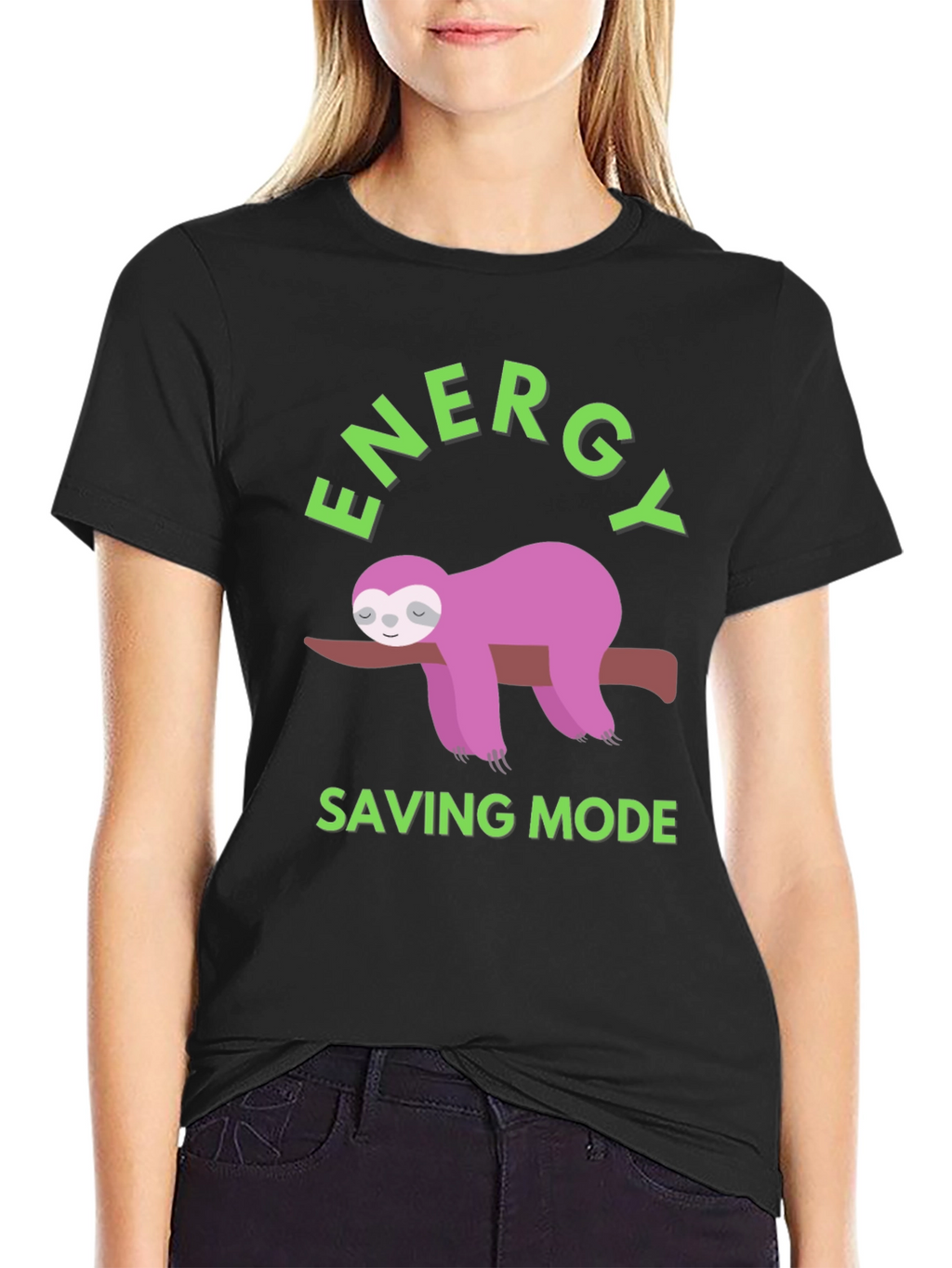 Energy Saving Mode Sloth Graphic Tee