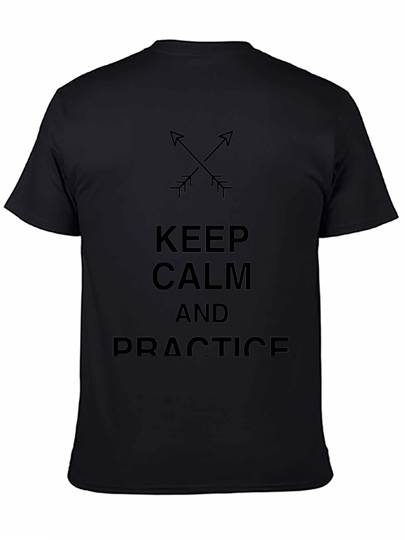 Keep Calm & Practice Black Cotton Tee
