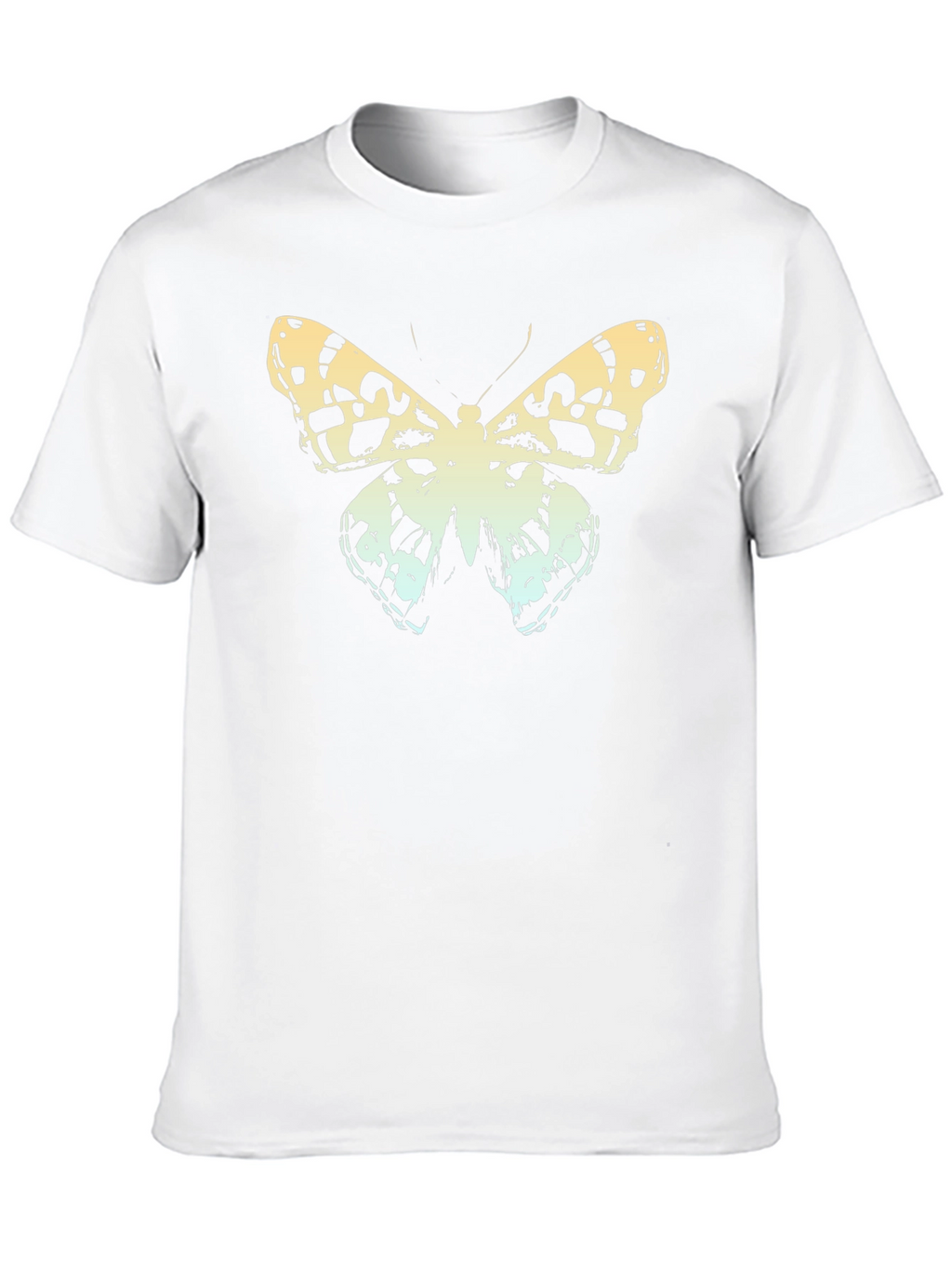 Butterfly Graphic Print Crew Neck Tee