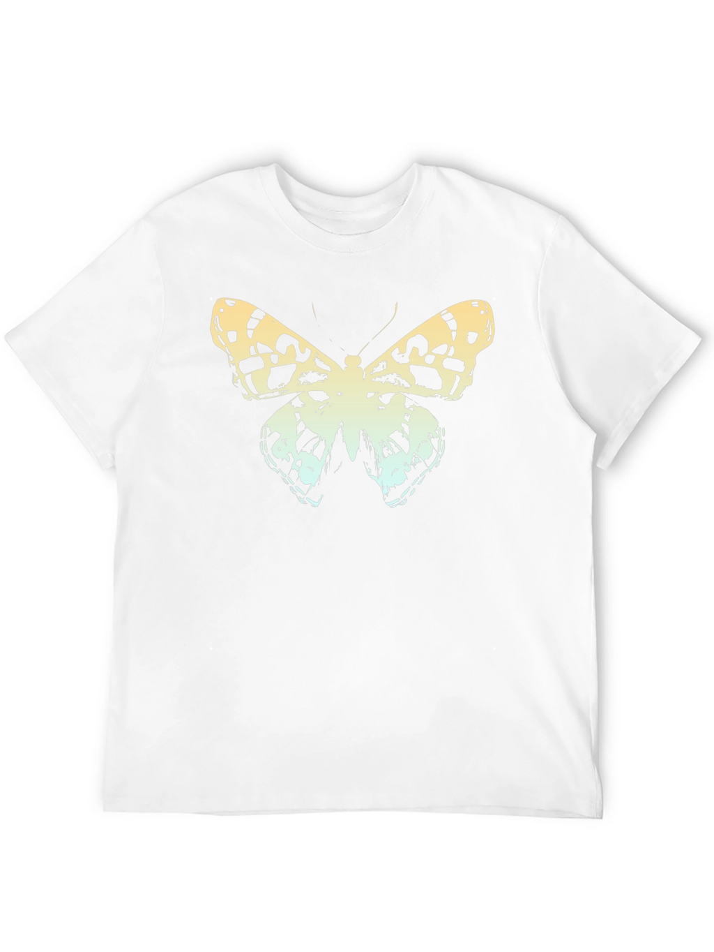 Butterfly Graphic Print Crew Neck Tee