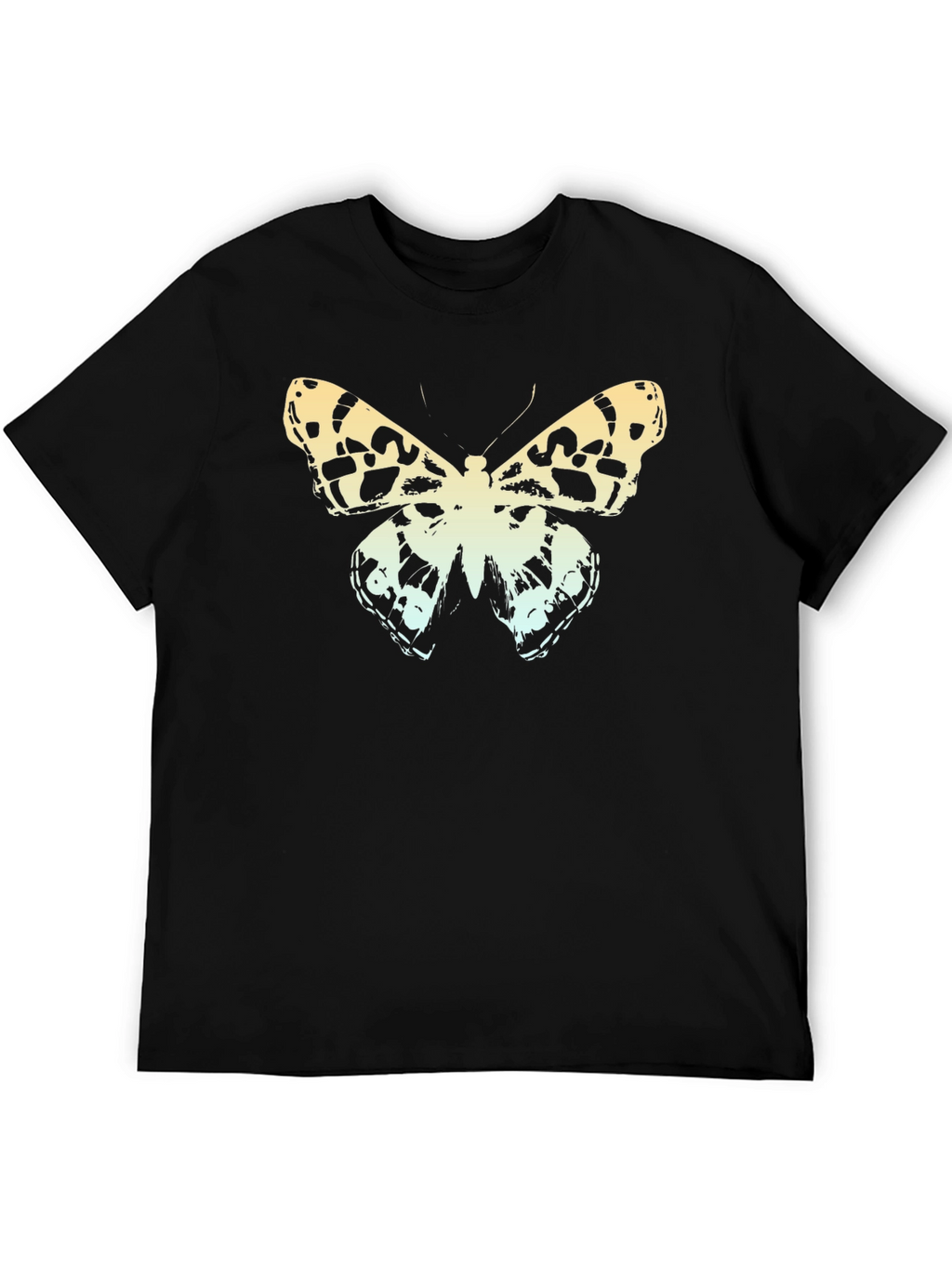 Butterfly Graphic Print Crew Neck Tee