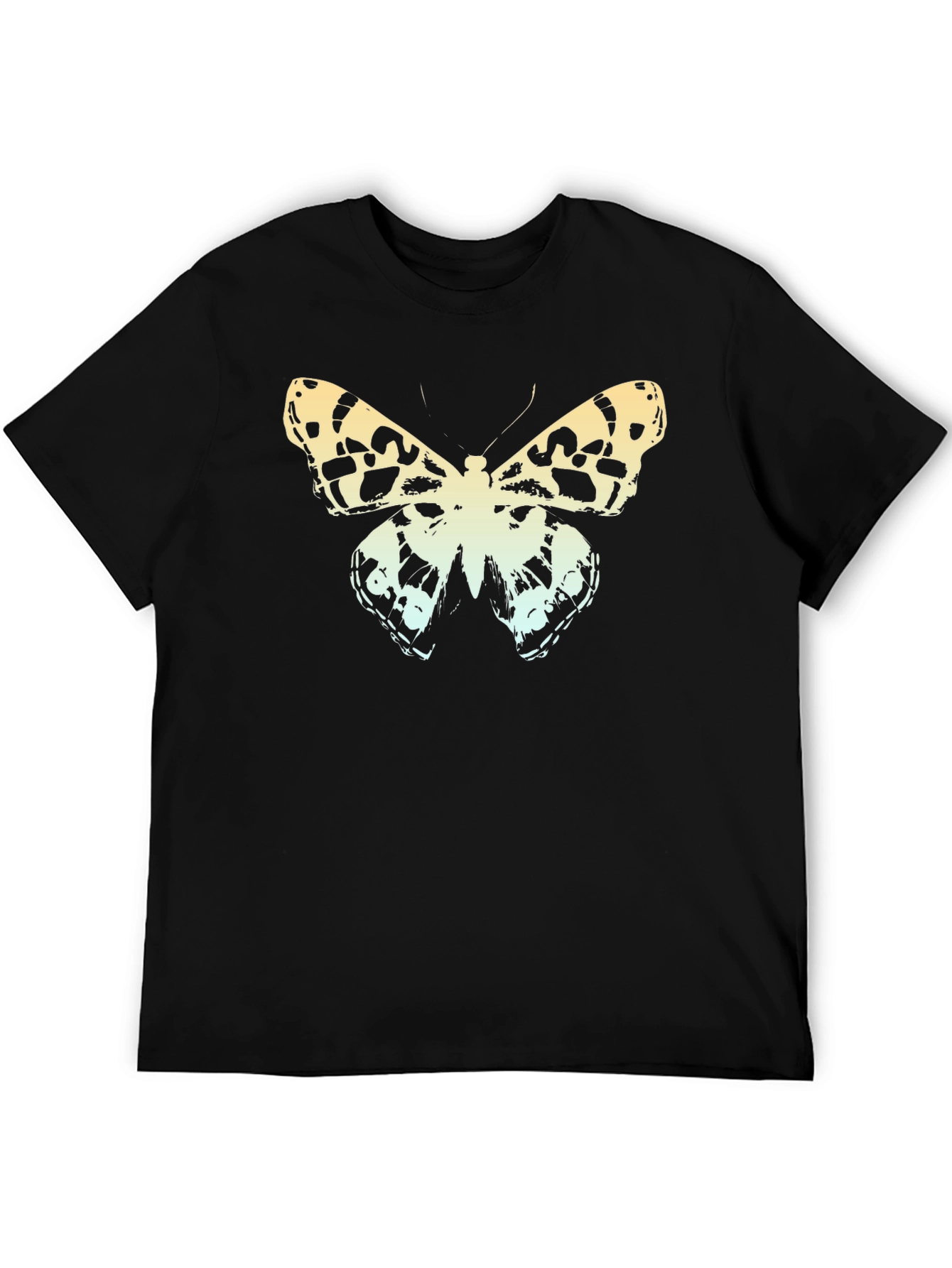 Butterfly Graphic Print Crew Neck Tee