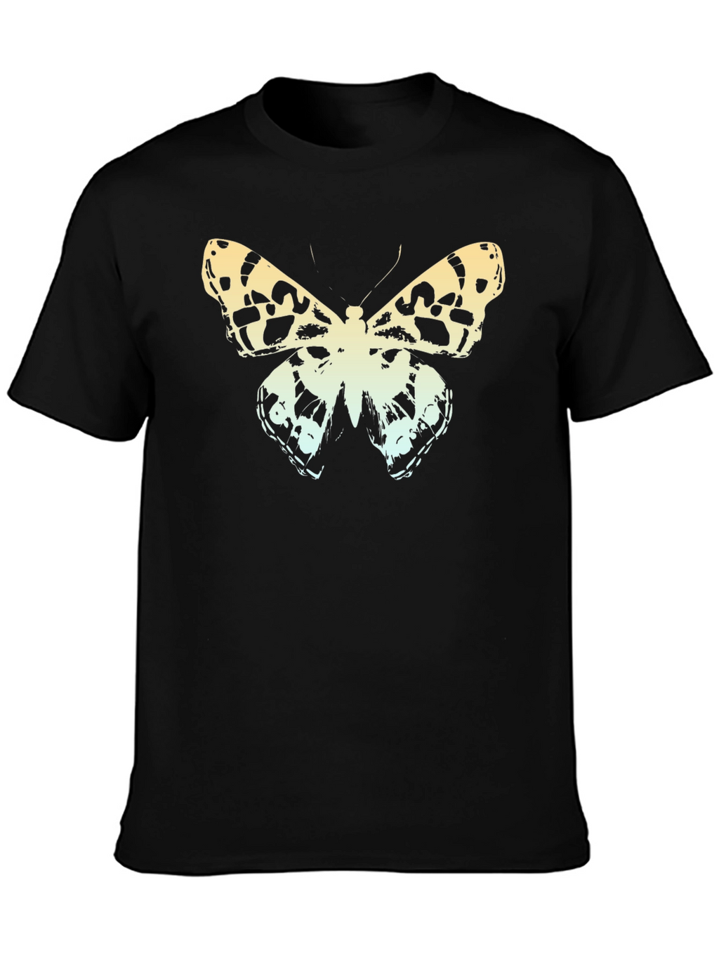 Butterfly Graphic Print Crew Neck Tee
