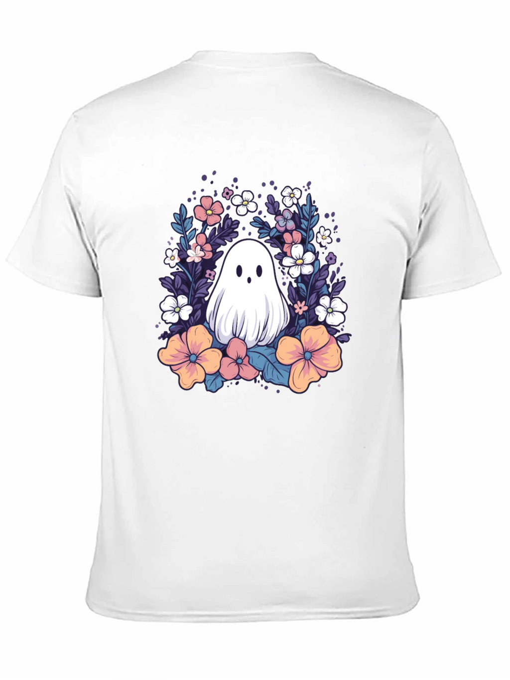 Floral Ghost Graphic Tee - Cute Halloween Shirt