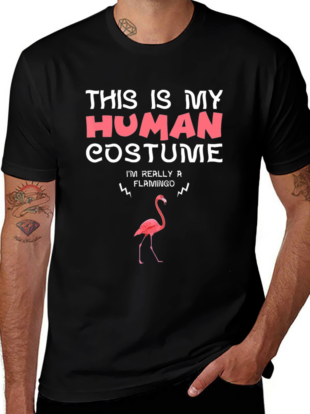 Human Costume Flamingo T-Shirt