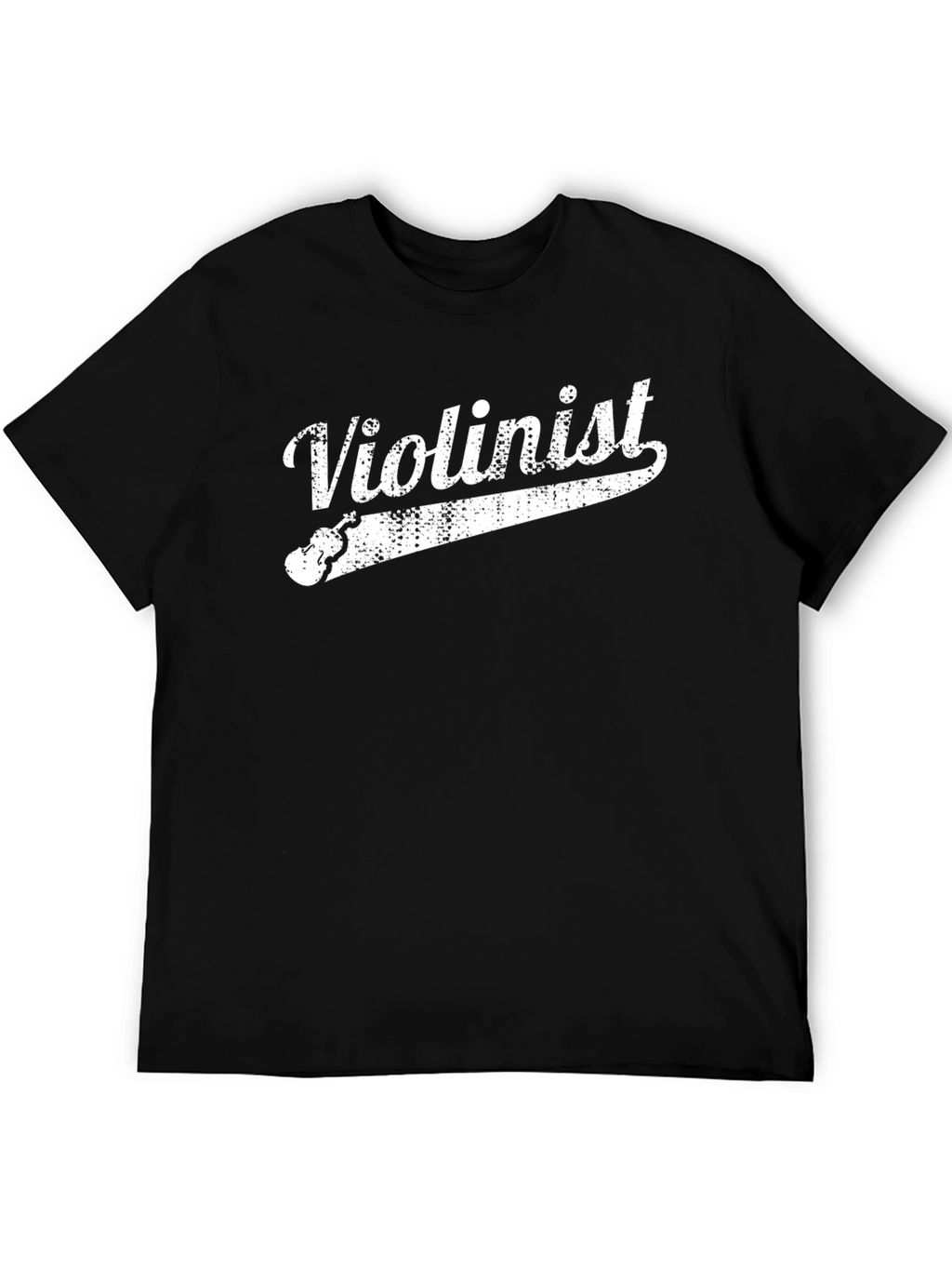 Violinist Graphic T-Shirt - Black Crew Neck Tee