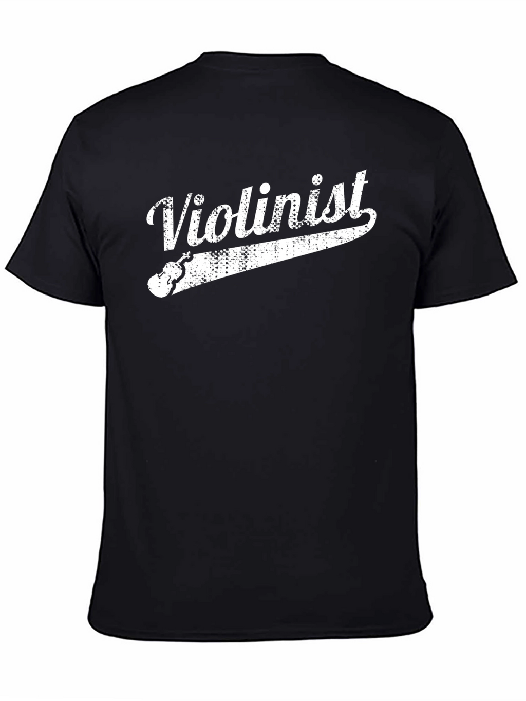 Violinist Graphic T-Shirt - Black Crew Neck Tee