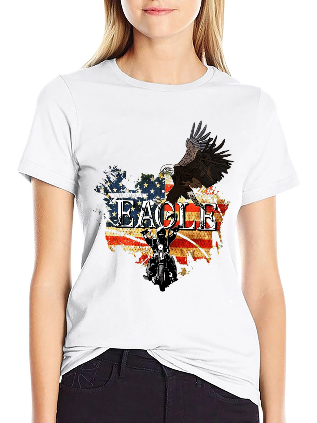 American Eagle Motorcycle Graphic T-Shirt