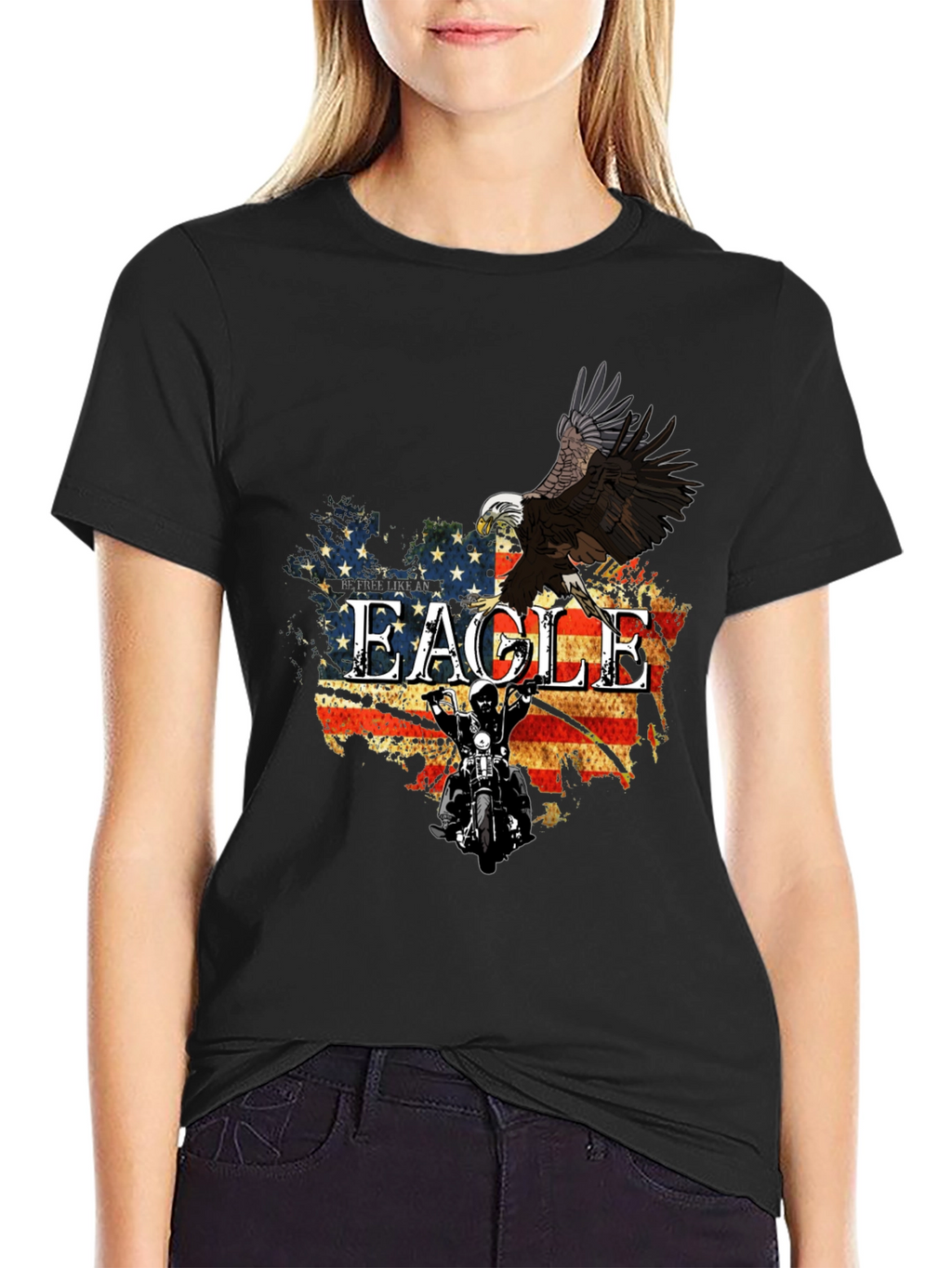 American Eagle Motorcycle Graphic T-Shirt