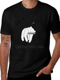 Tired Panda Graphic Tee - Mens Black T-Shirt