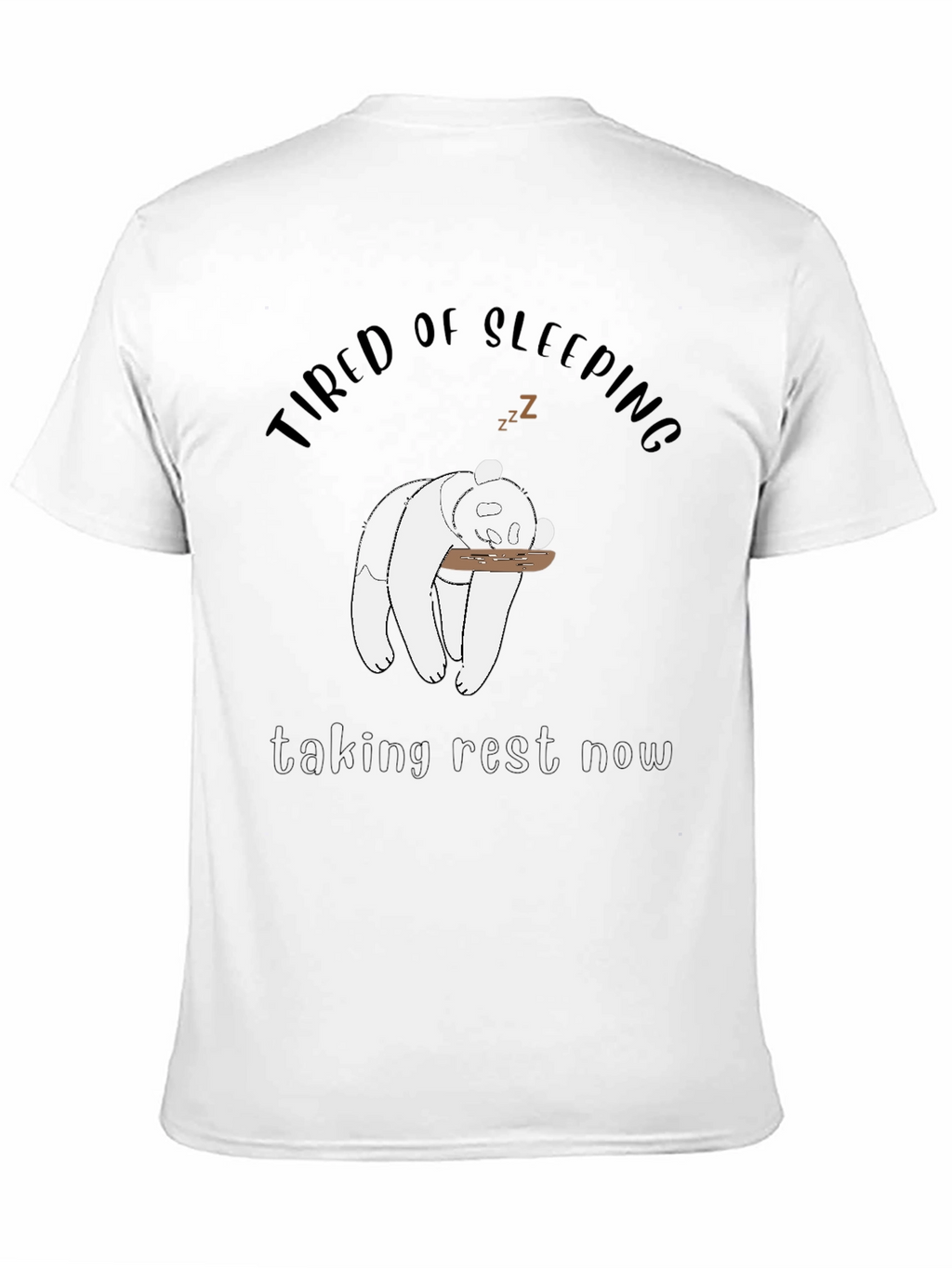 Tired Panda Graphic Tee - Mens Black T-Shirt