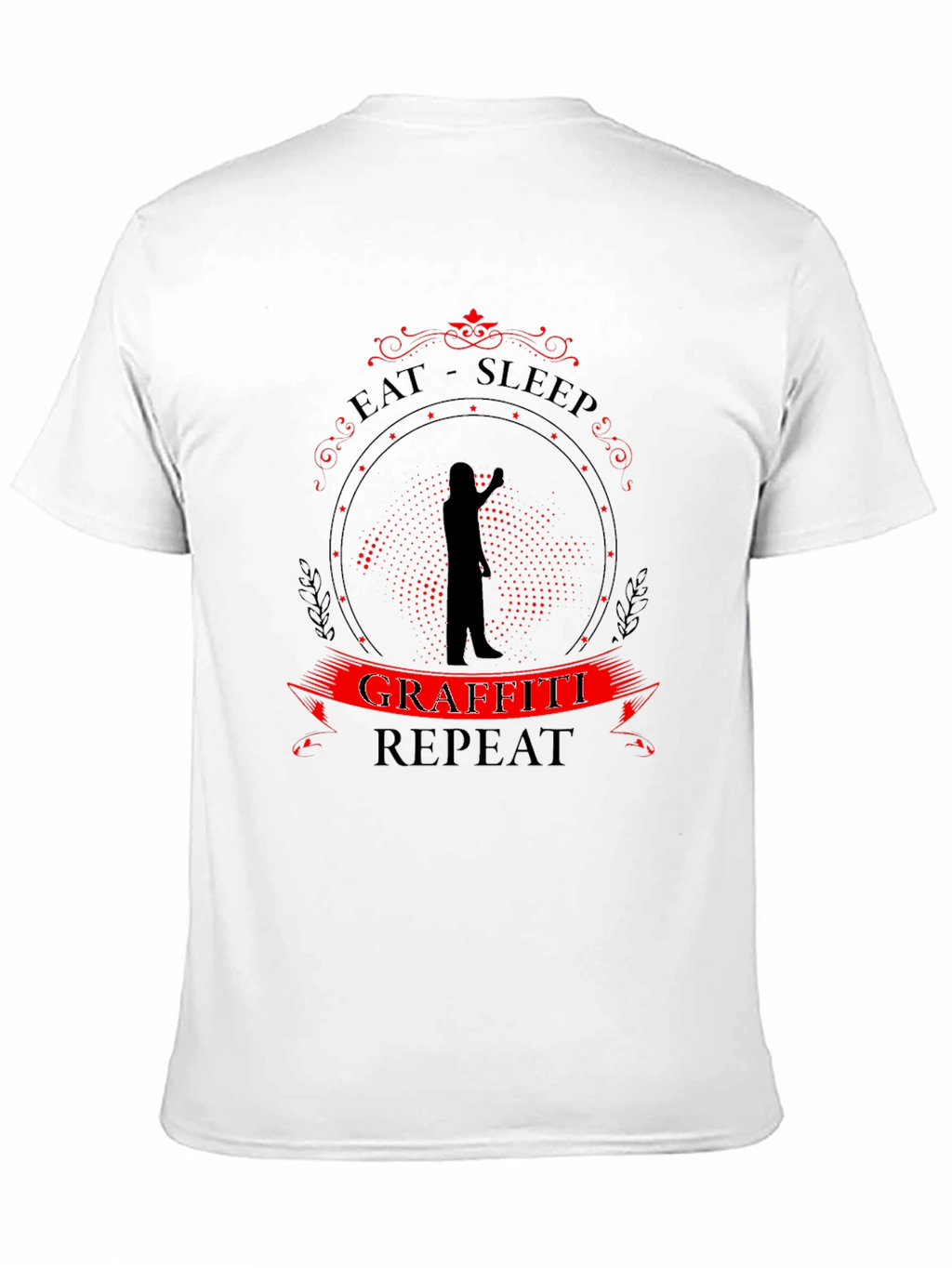 Eat Sleep Graffiti Repeat Black T-Shirt