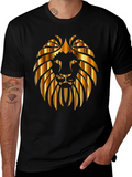 Lion Head Graphic Black Tee