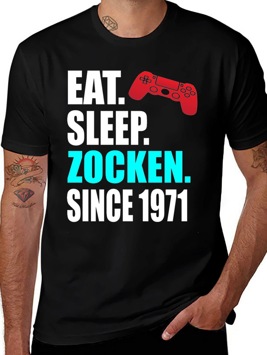 Eat Sleep Zocken Since 1971 Gaming T-Shirt