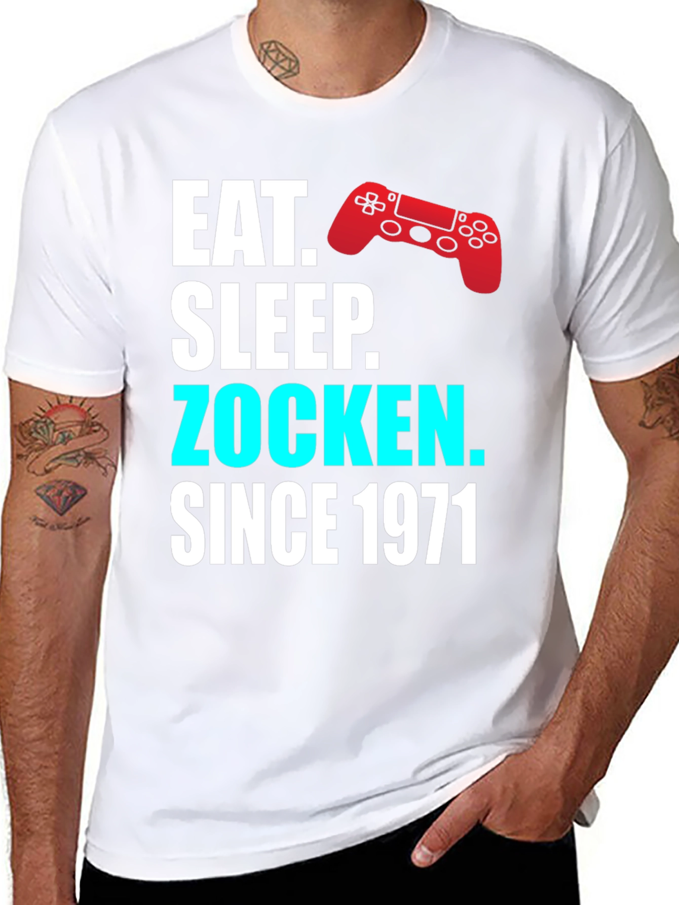 Eat Sleep Zocken Since 1971 Gaming T-Shirt