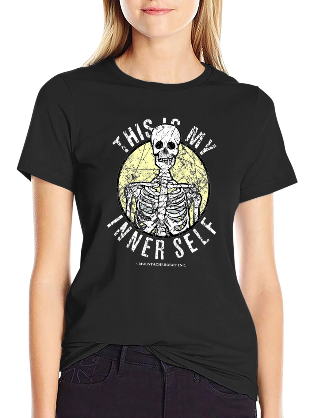 Humorous Skeleton Graphic T-Shirt - Inner Self