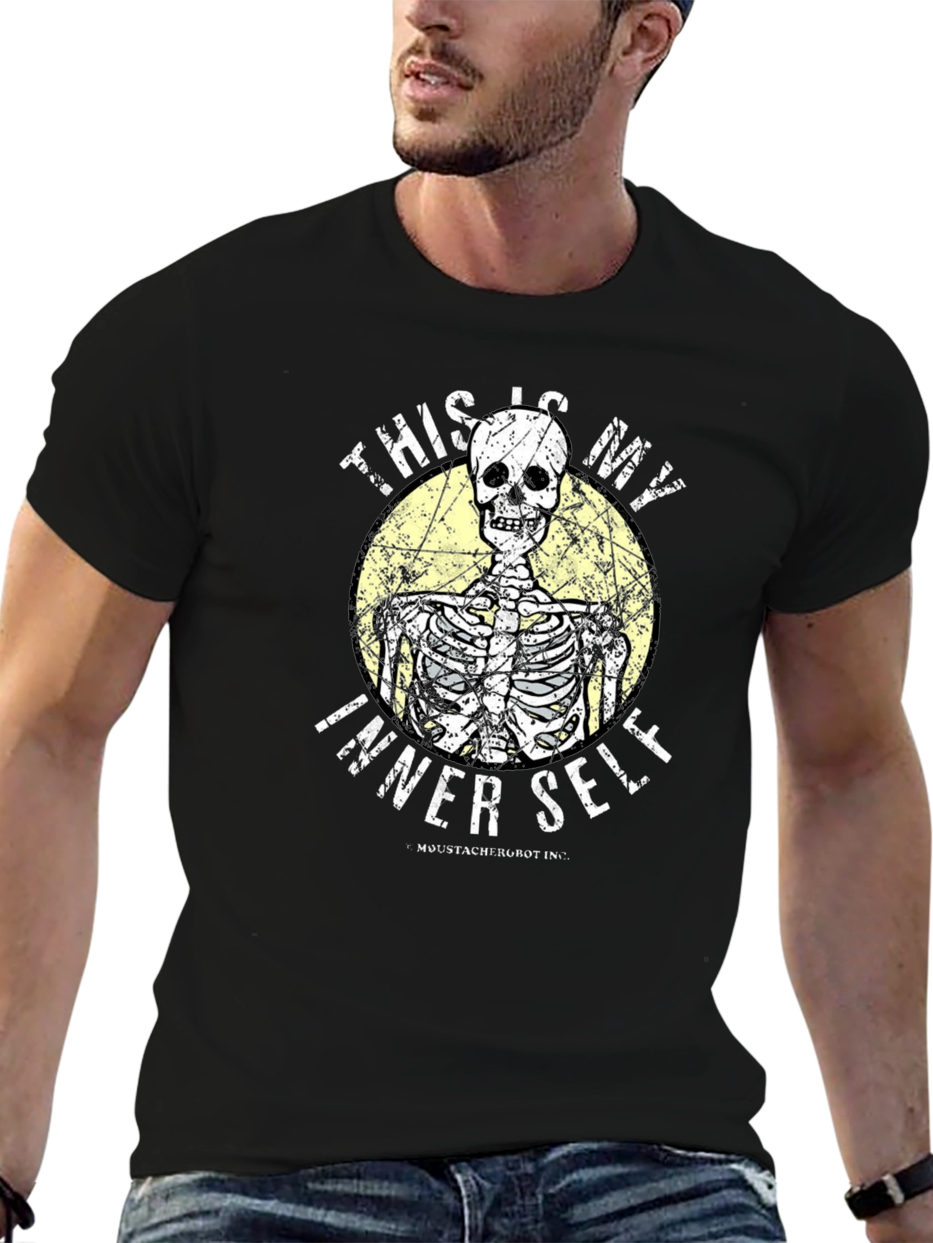 Humorous Skeleton Graphic T-Shirt - Inner Self