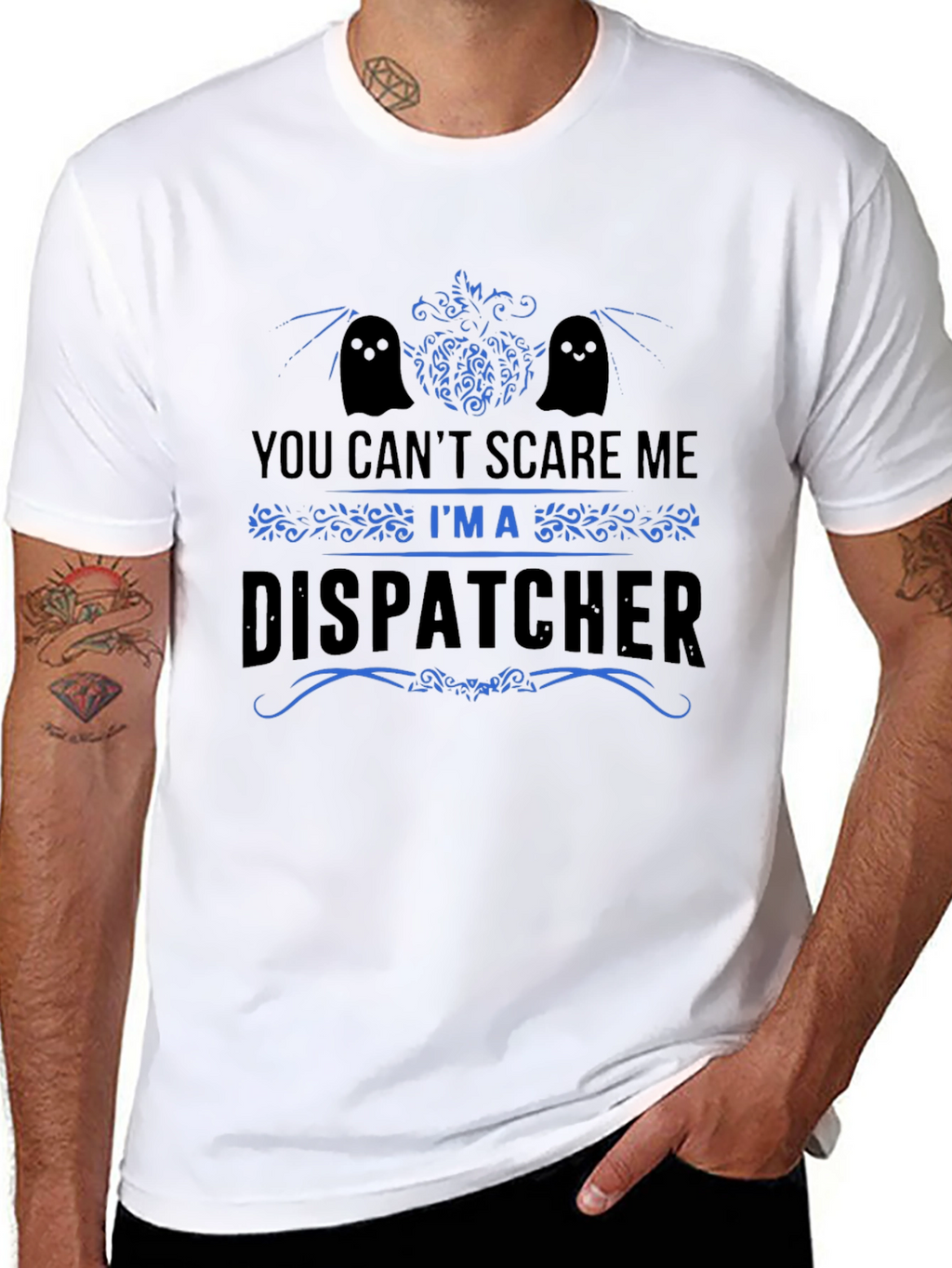 Dispatcher Halloween T-Shirt - You Cant Scare Me