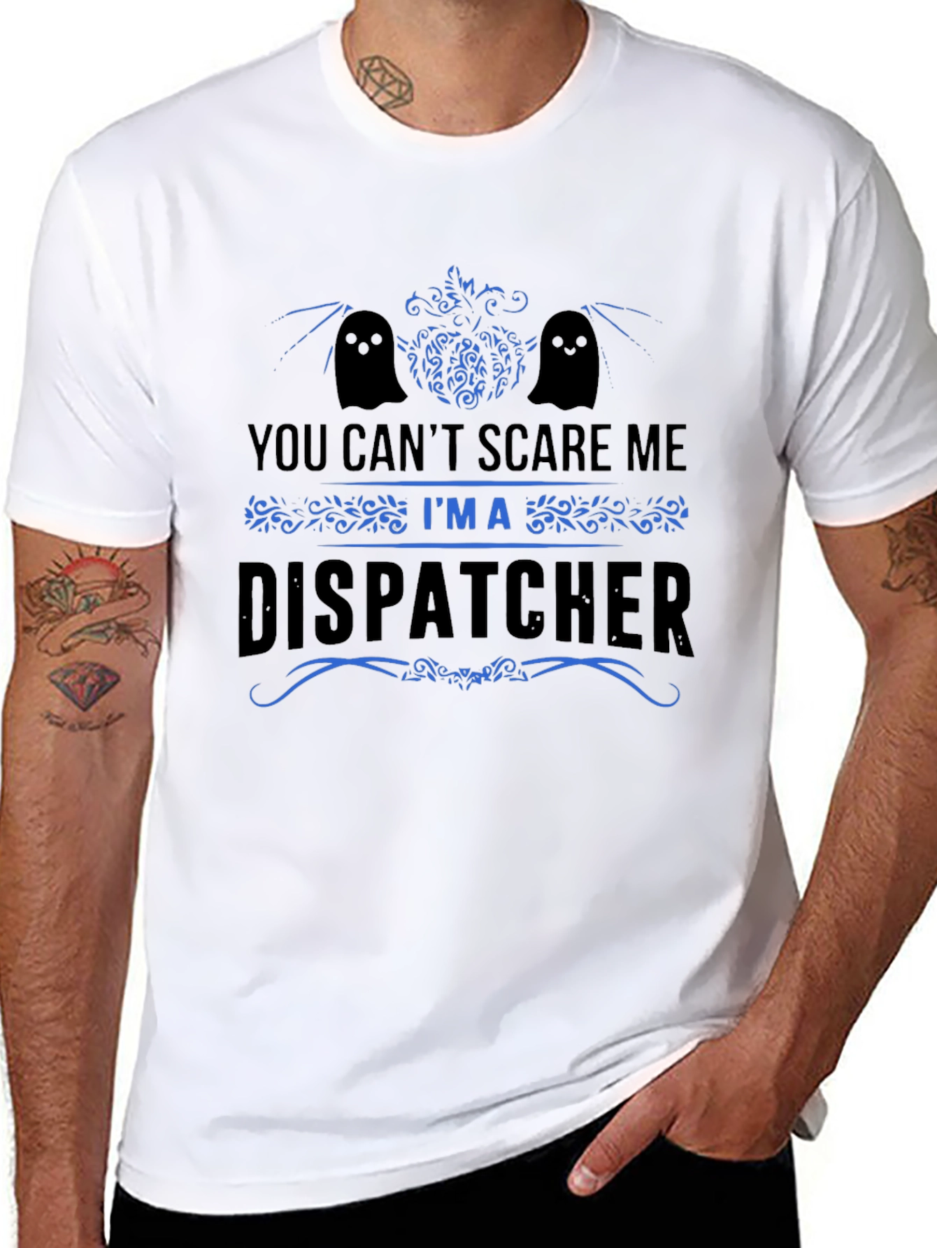 Dispatcher Halloween T-Shirt - You Cant Scare Me