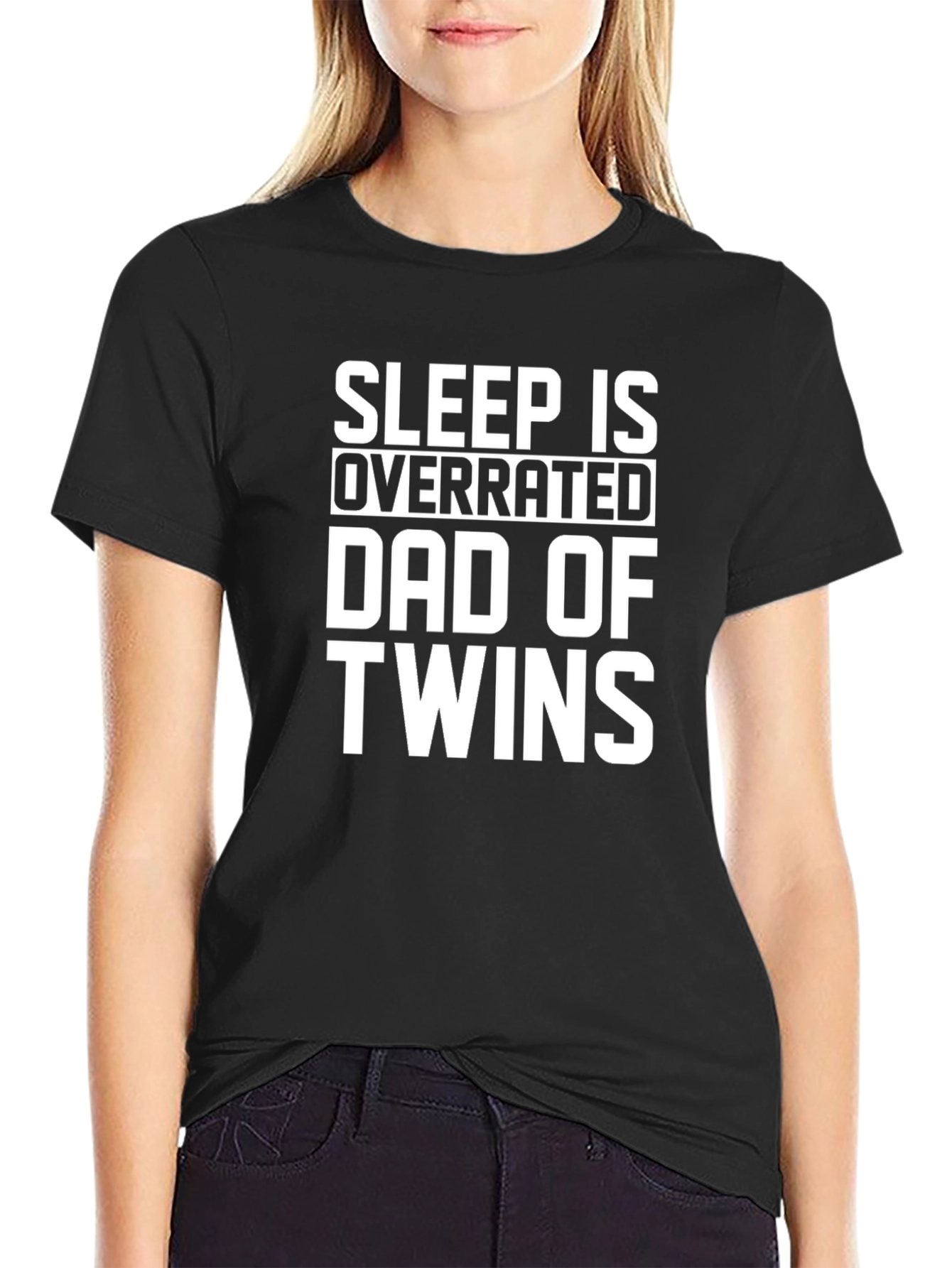 Dad of Twins Graphic T-Shirt - Sleep is Overrated