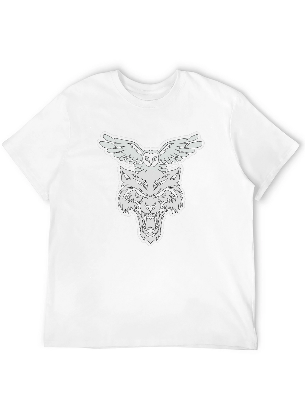 Owl & Wolf Graphic Tee - Black