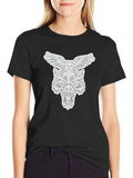 Owl & Wolf Graphic Tee - Black
